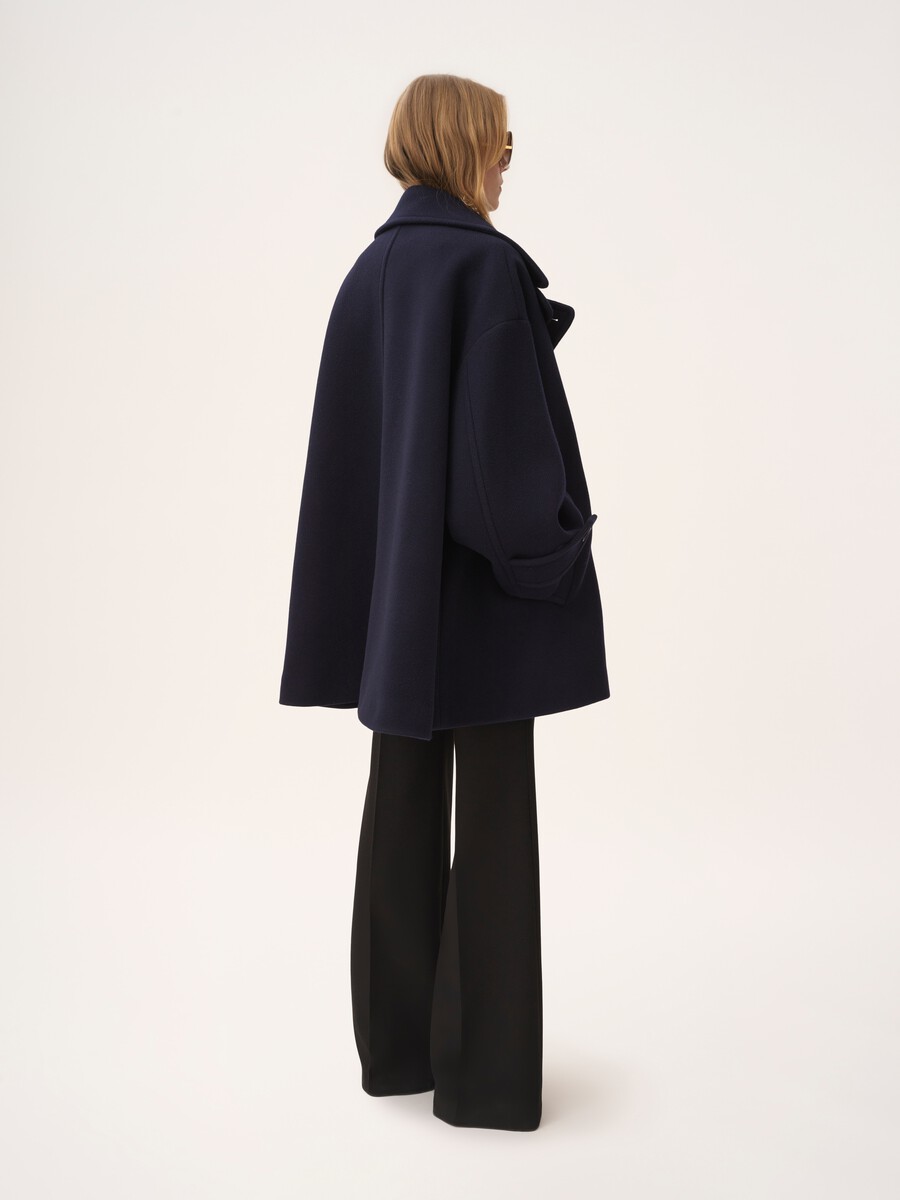 Zweireihiger Oversize-Mantel aus Wolle - 5
