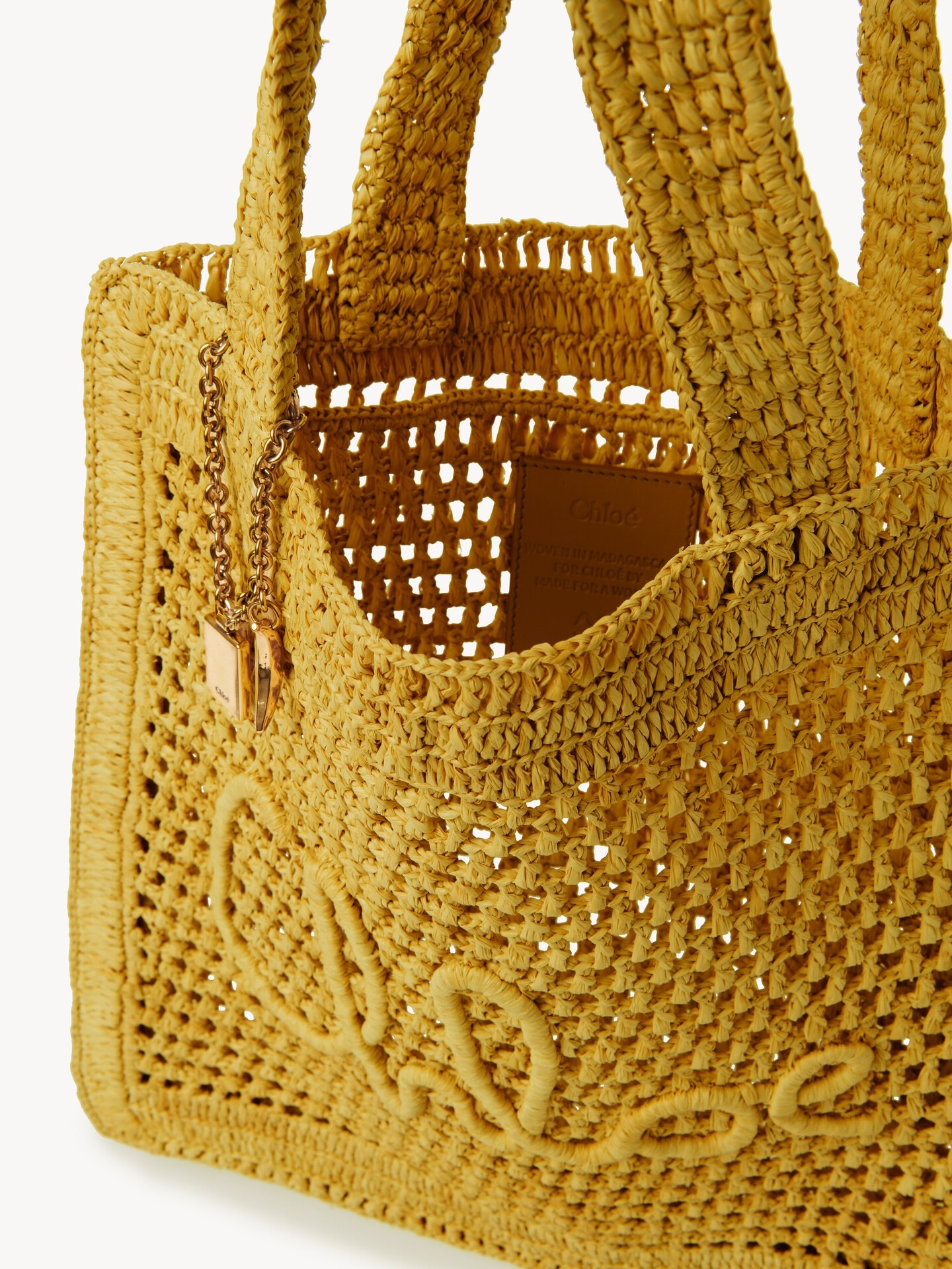 Summer Banana tote bag in raffia - 5