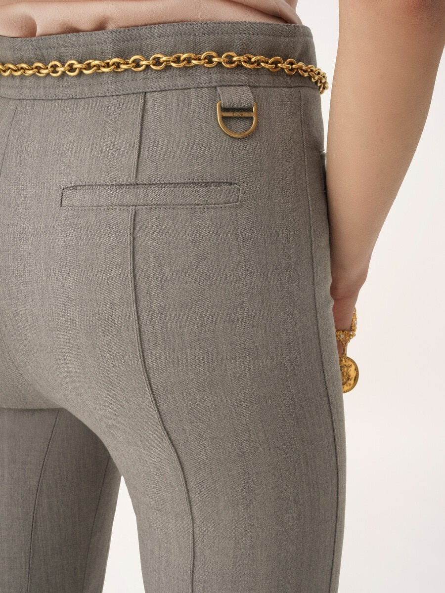 Tailored pants in chin&eacute; wool - 7