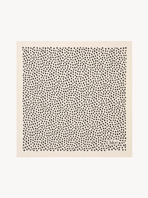 The Chlo&eacute; Spotted square scarf in silk