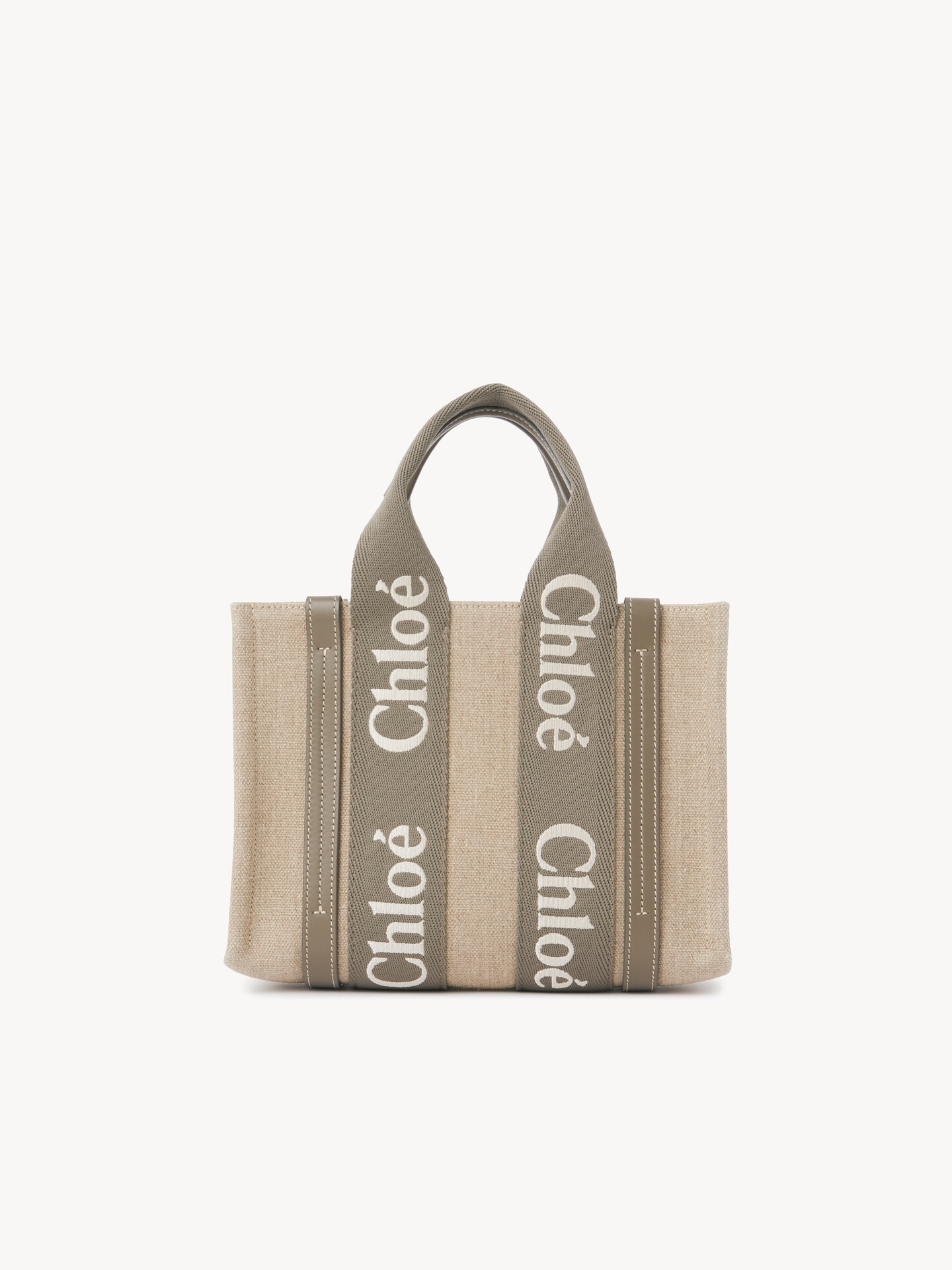 リネン製Woodyスモールトートバッグ グレー - Chloé