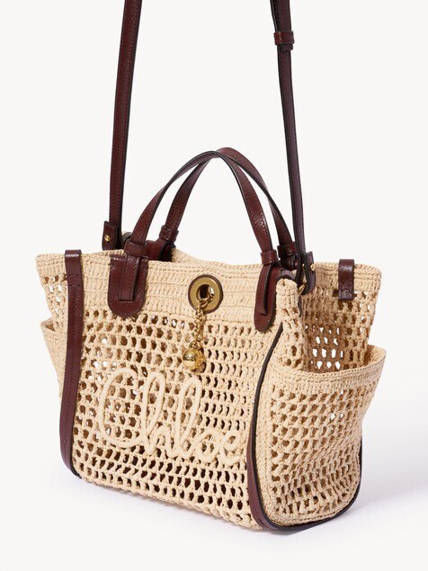 Petit sac double port&eacute; Chlo&eacute; Iconic en raphia