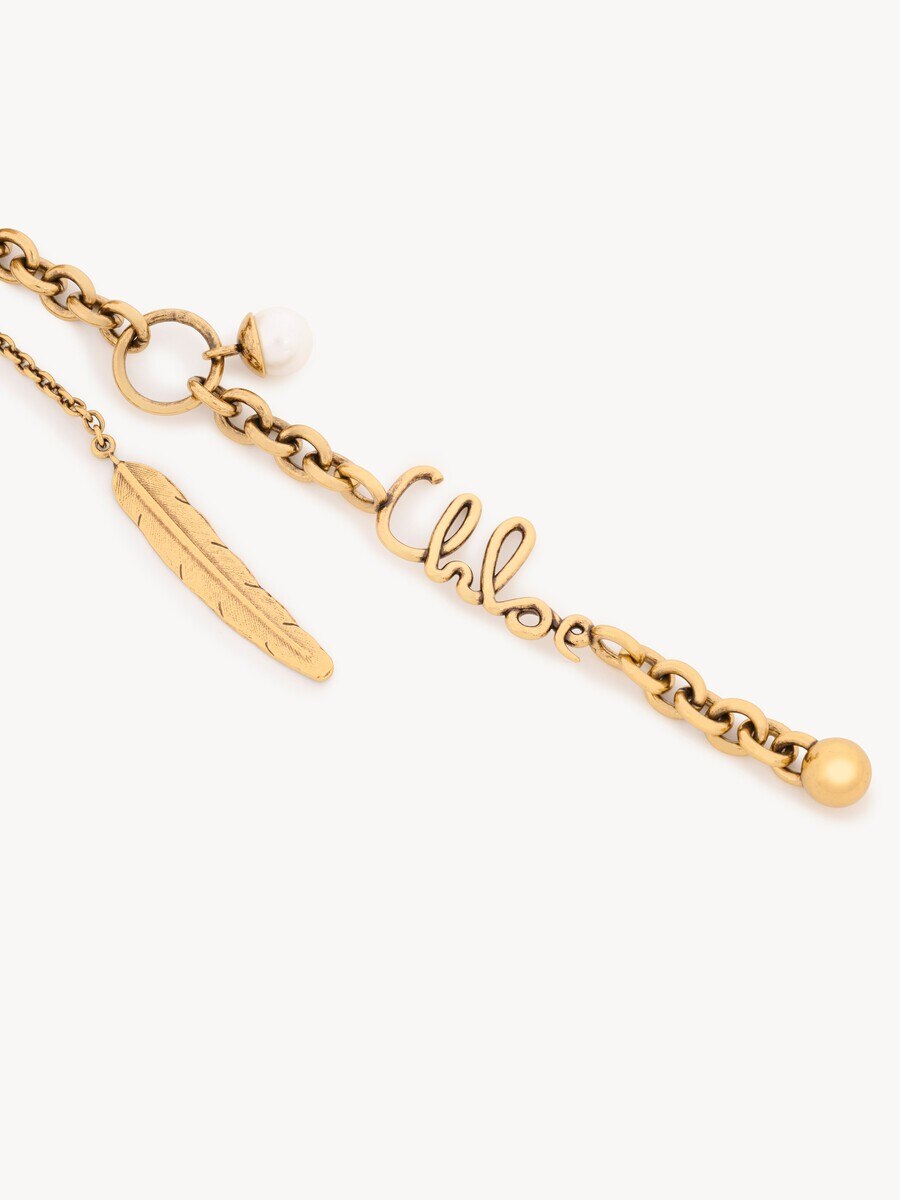 Chlo&eacute; Symbols Flower Taschenanh&auml;nger aus geflochtenen Fasern und Messing - 3
