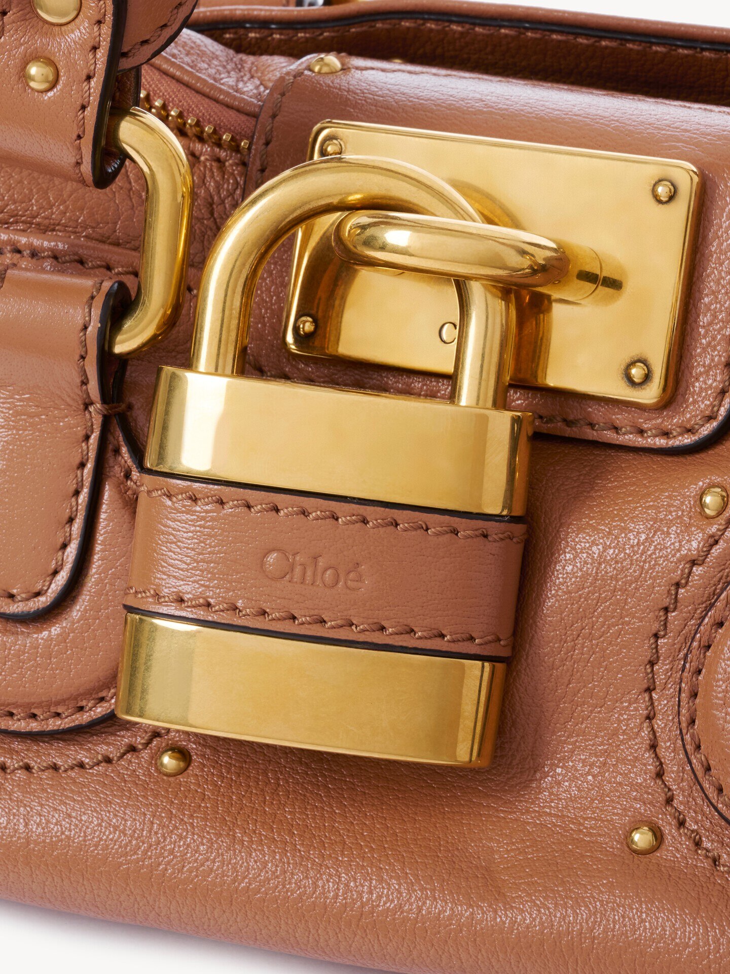 Kleine Paddington Bag aus genarbtem Leder - 7