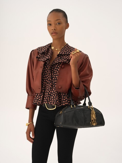 Sac Chloé Bowling en cuir lisse