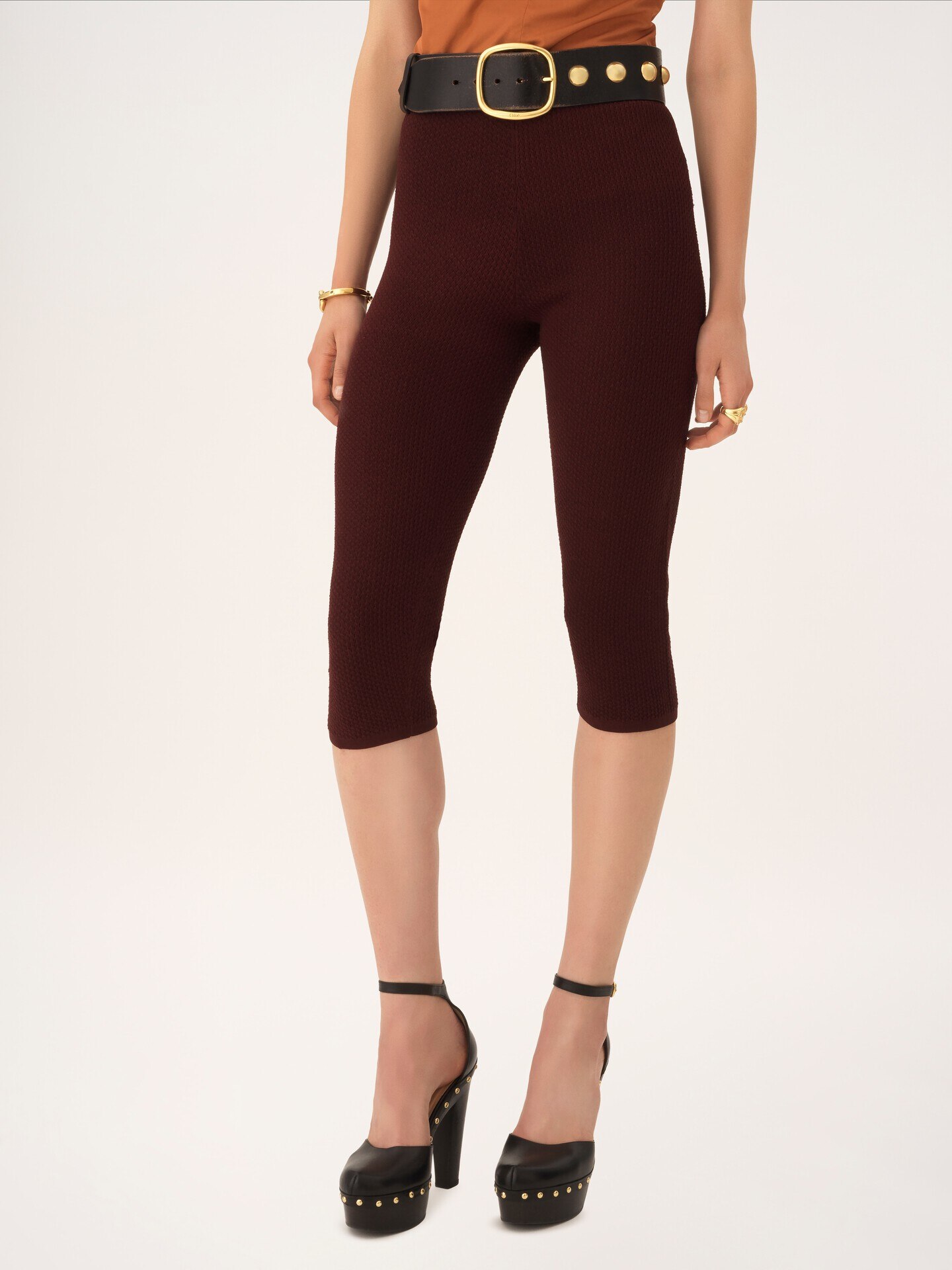 Capri leggings in a stretch knit - 3.0