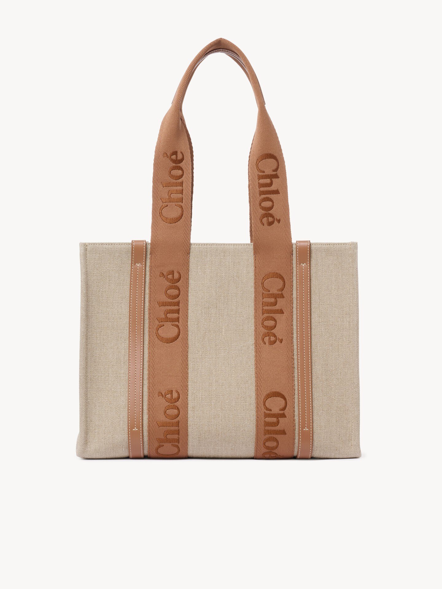 Woody tote bag in linen - 5