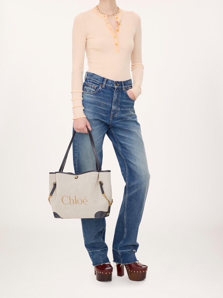 Chlo&eacute; Clover double carry bag in canvas - 8