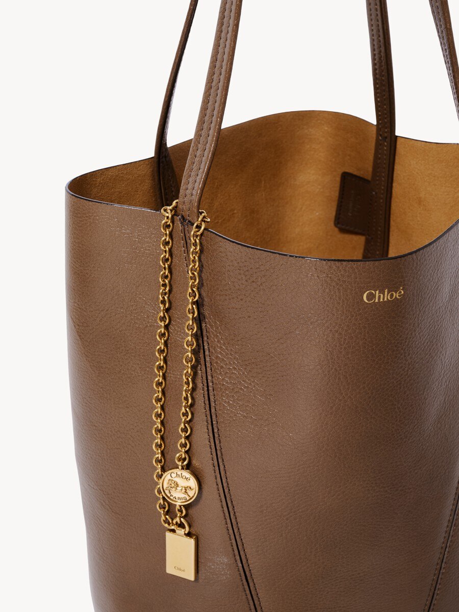 Sac cabas Chlo&eacute; Spin en cuir grain&eacute; - 8