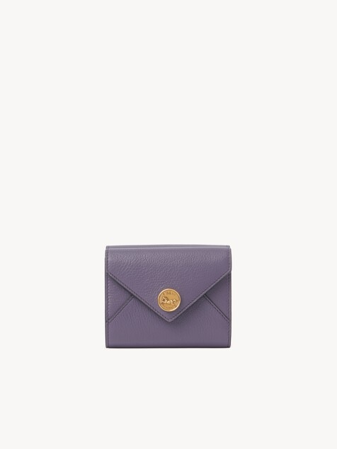 Small Envelope tri-fold in grained leather