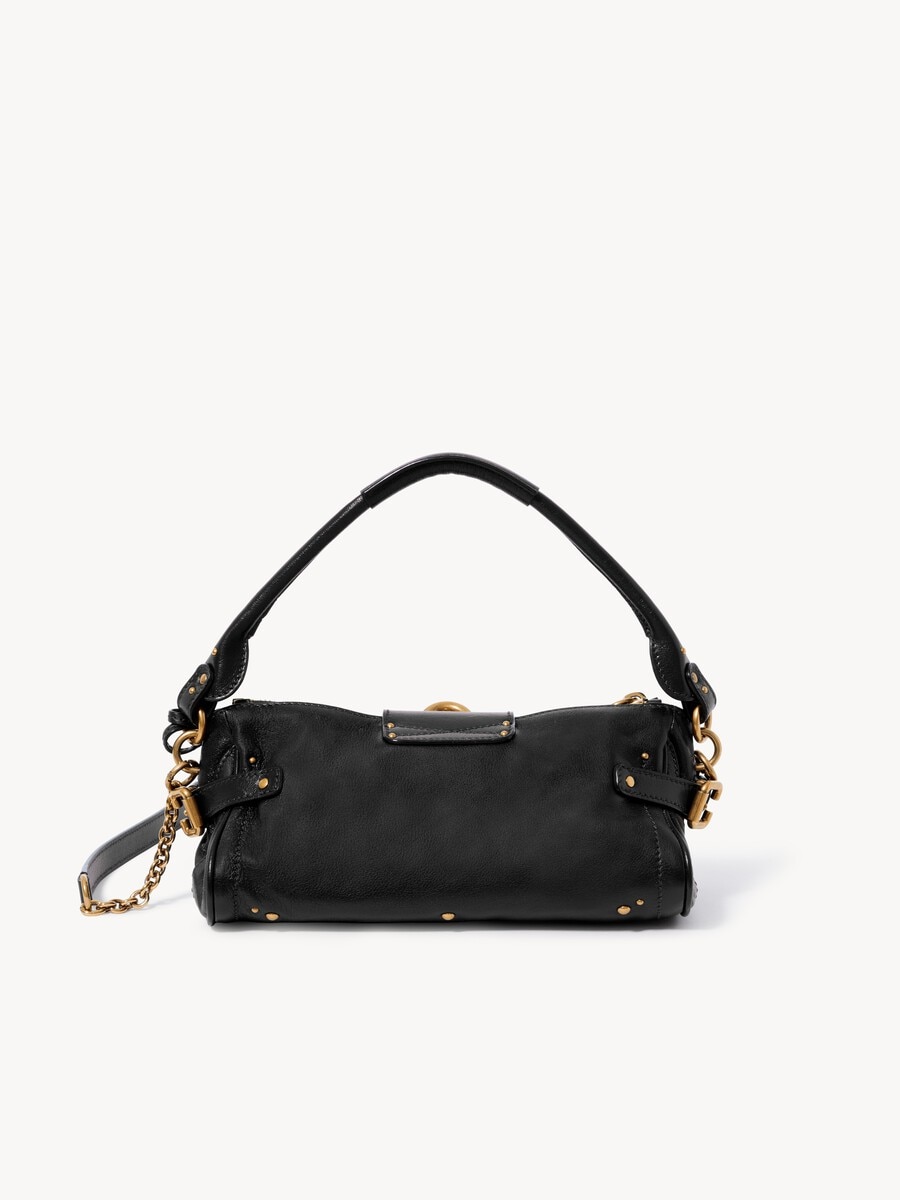 Small Paddington bag with strap in grained leather - 8