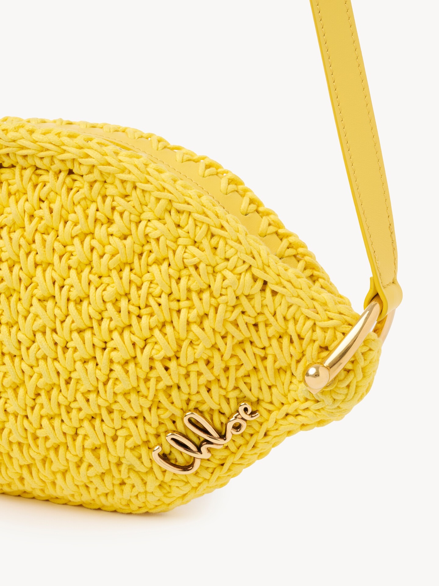 Chlo&eacute; Tropicus Lemon crossbody bag in waxed cord - 7
