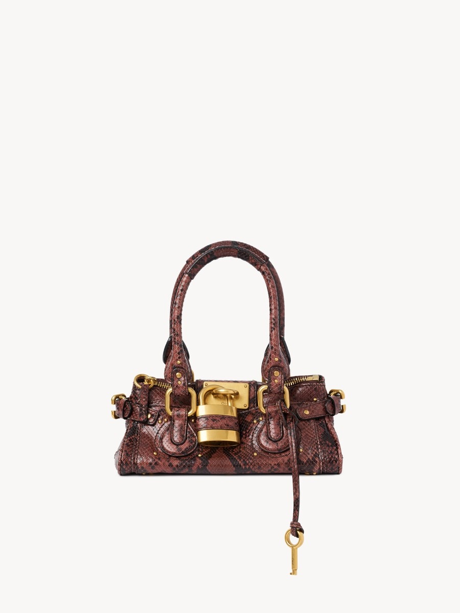 Bolso Paddington peque&ntilde;o de cuero efecto pit&oacute;n - 1