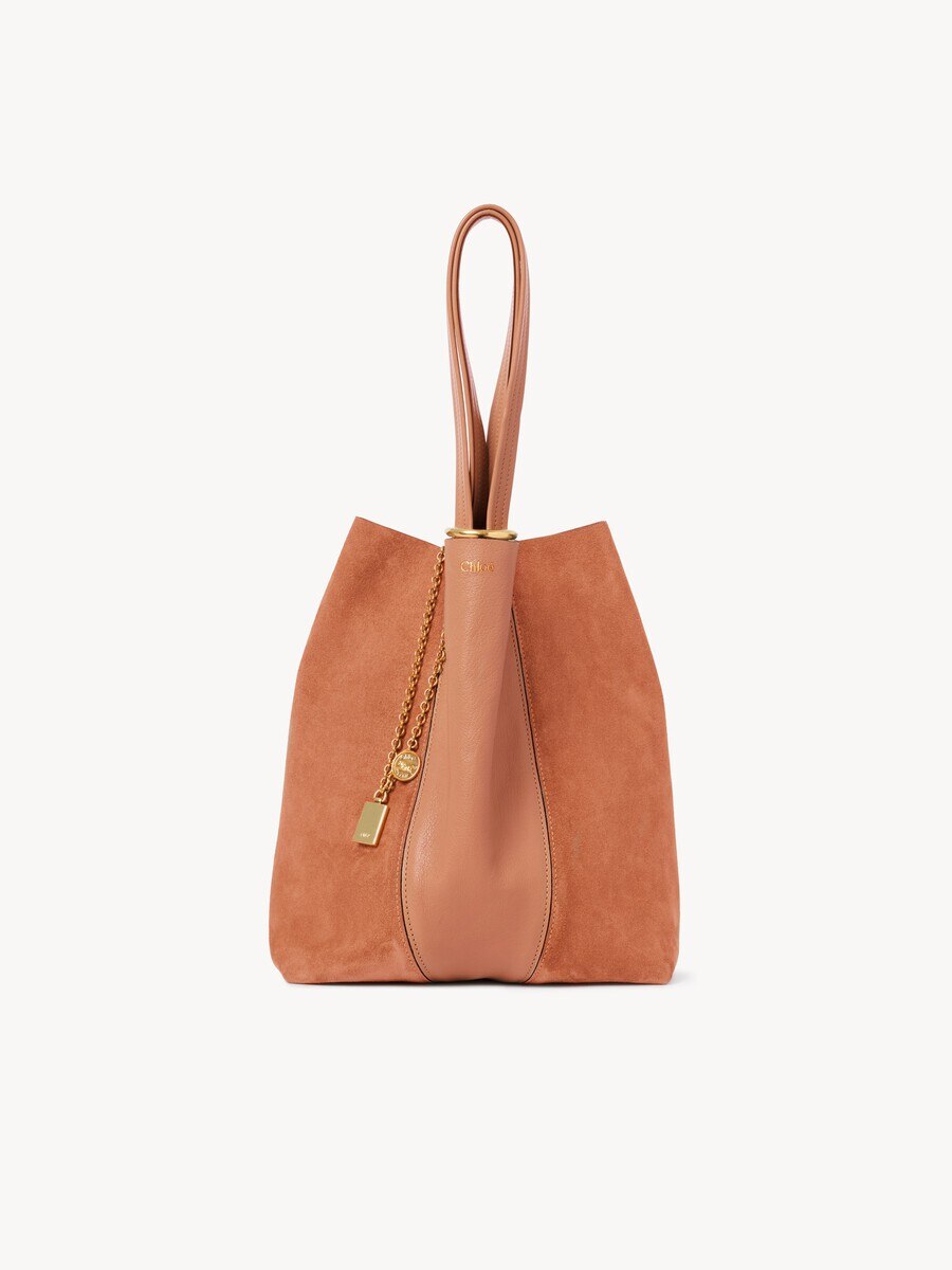 Chlo&eacute; Spin tote bag in grained & suede leather - 2