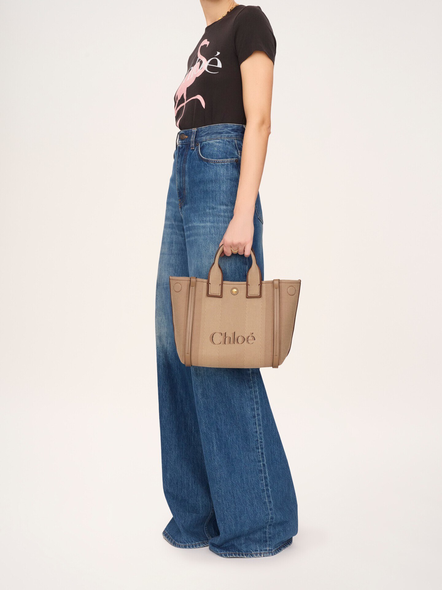Small Chlo&eacute; Carry tote bag in canvas - 8