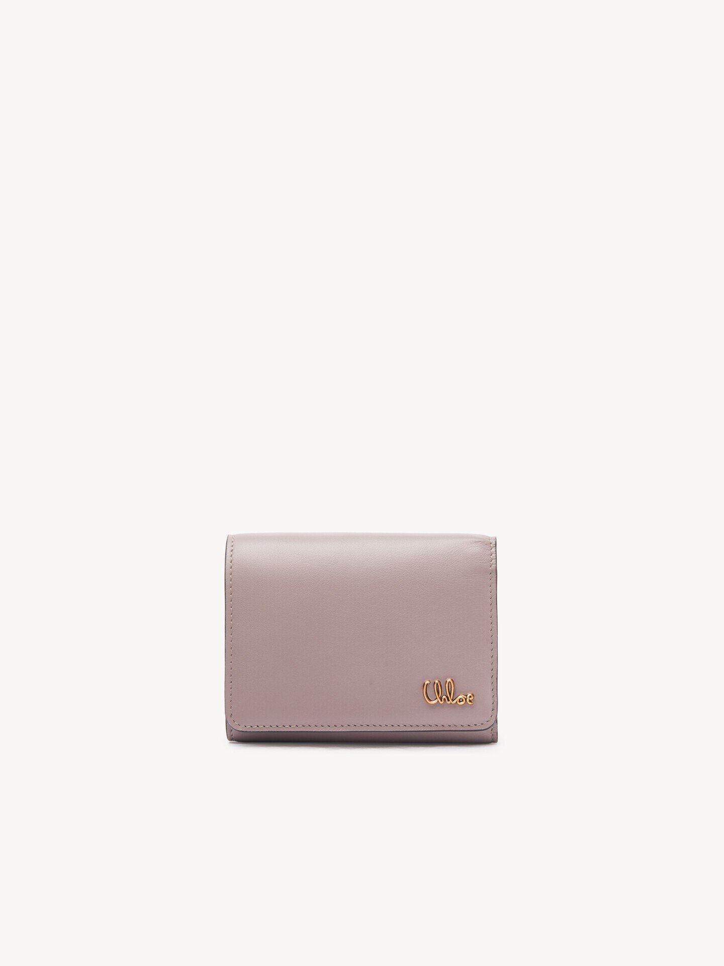 Small Chlo&eacute; Iconic tri-fold with coin pocket in shiny leather - 2