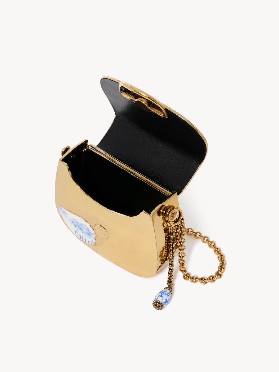 Souvenir Treasures Flap minaudi&egrave;re in brass - 6
