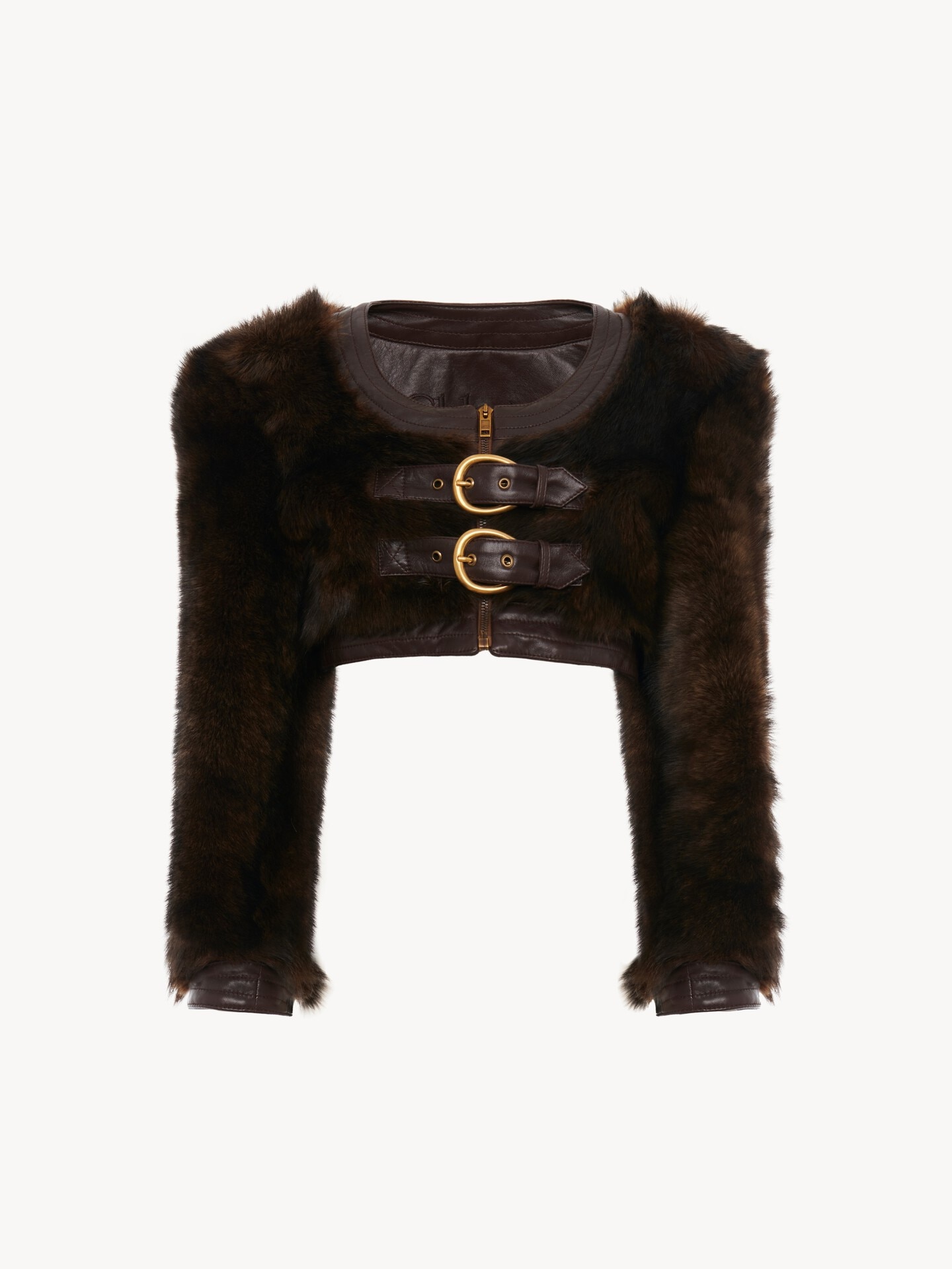 Spencer-Jacke im Cropped-Stil aus Leder - 2