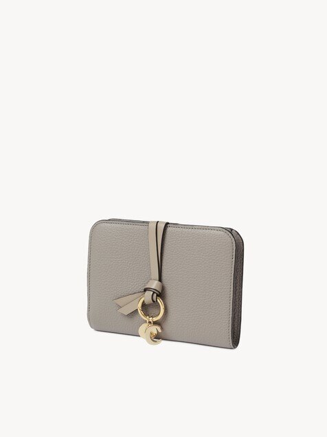 Alphabet bifold wallet in grained leather