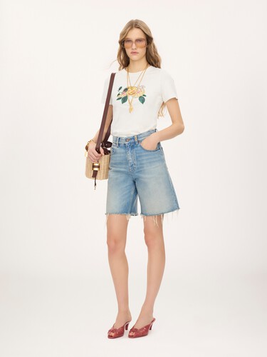 Crew-neck logo T-shirt in cotton jersey - 3