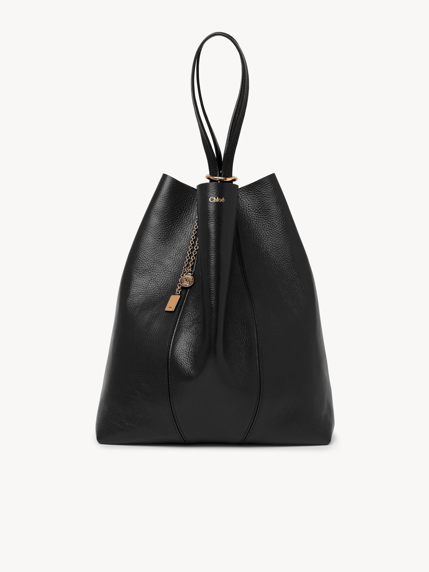 Large Chlo&eacute; Spin tote bag in grained leather - 2