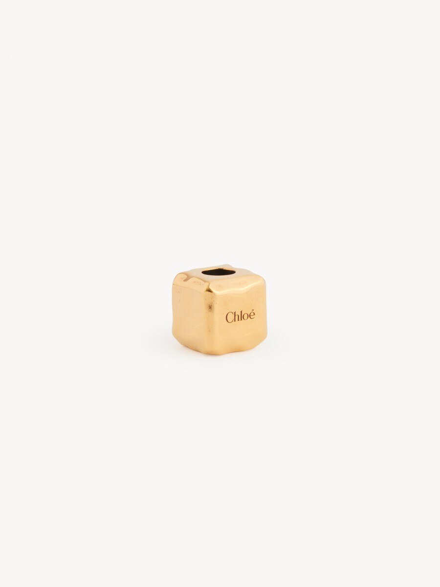 Cube Dice charm for Bracelet bag in brass - 2