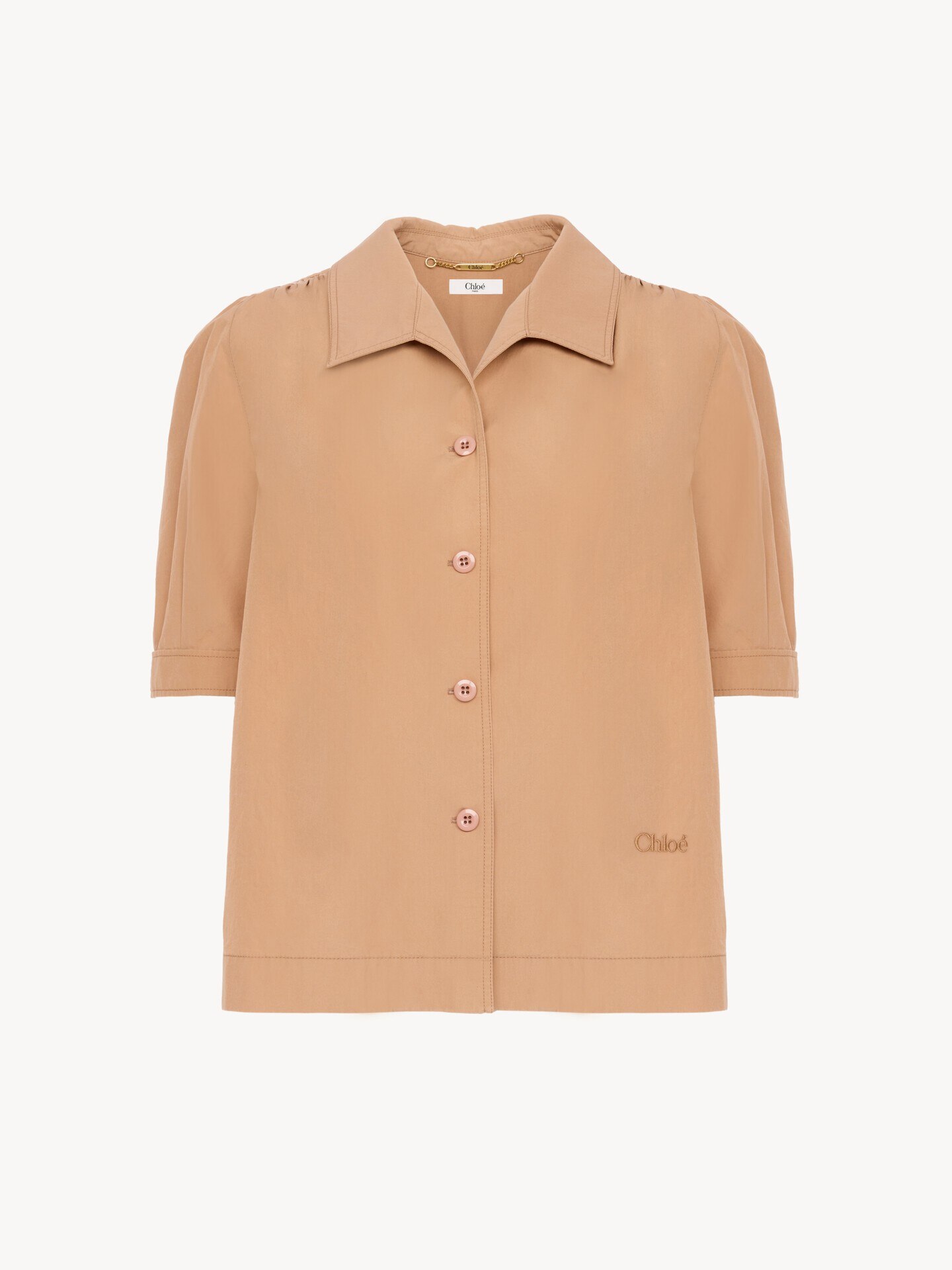 Chemise manches courtes en popeline de coton - 2