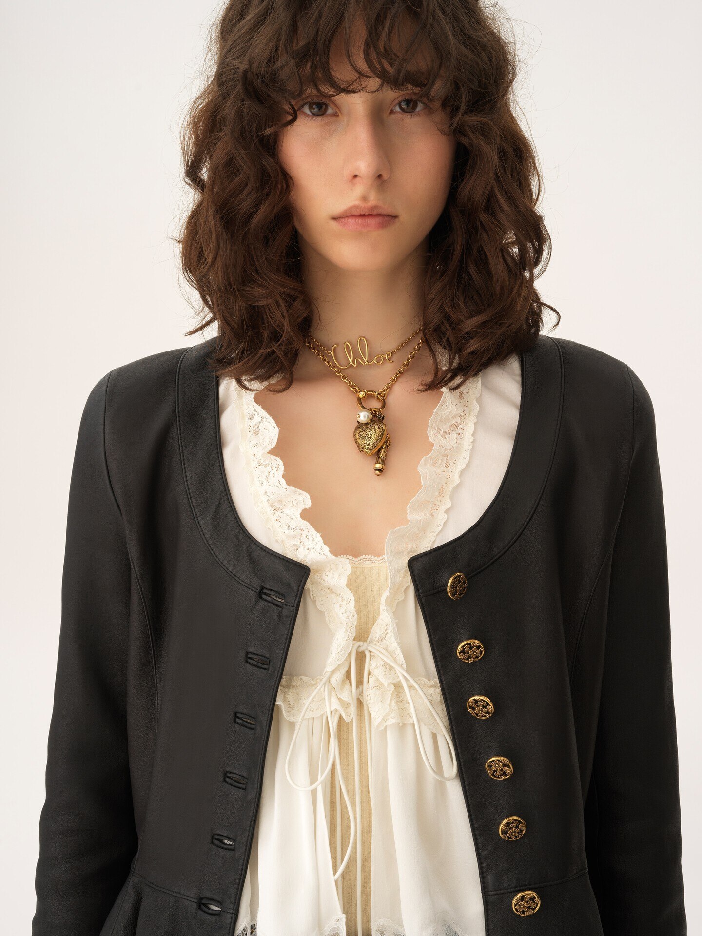 Peplum riding jacket in leather - 6