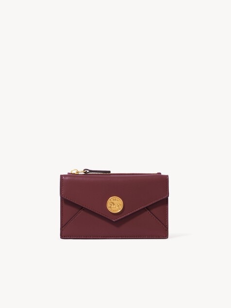 Small Envelope purse with card slots in soft & suede leather