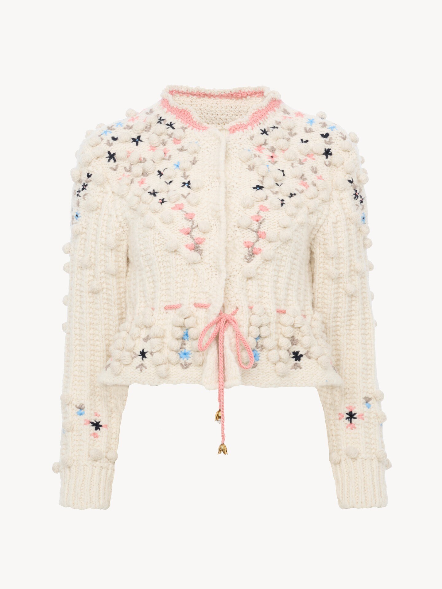 Cropped fitted cardigan in a wool knit - 2.0