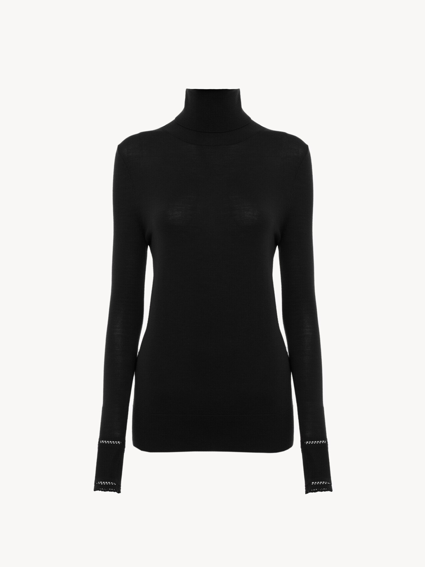 Fitted turtleneck in wool knit - 2