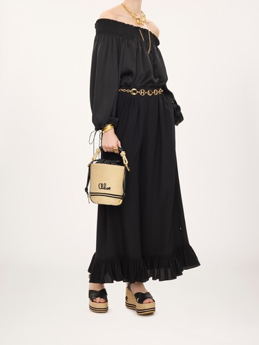 Chlo&eacute; Soleil bucket bag in cord - 8