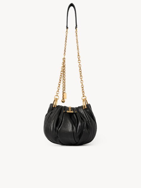 Chlo&eacute; Pliss&eacute; shoulder bag with chain in pleated leather