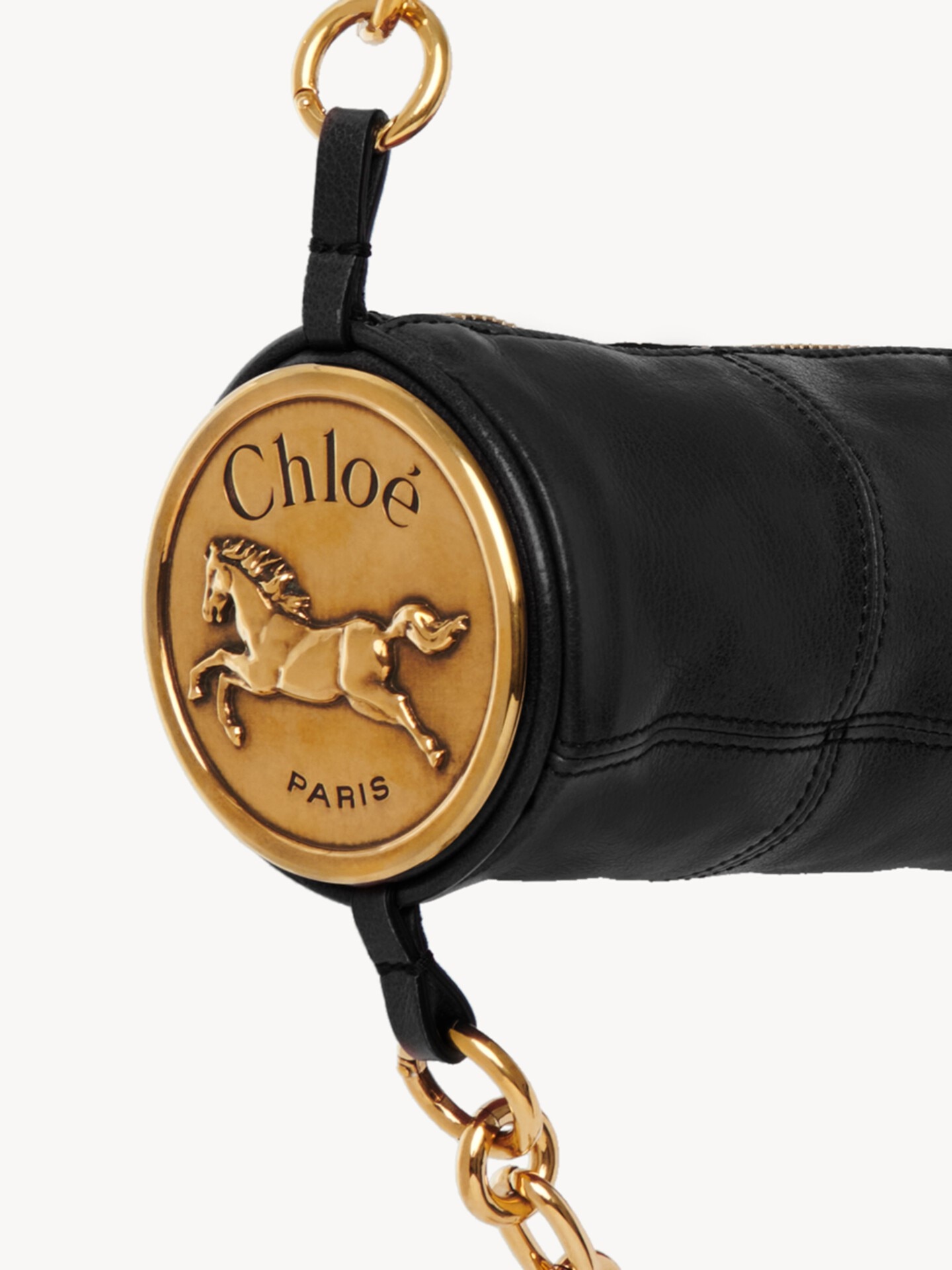 Sac port&eacute; &eacute;paule Ch&acirc;teau Treasures en cuir grain&eacute; - 7