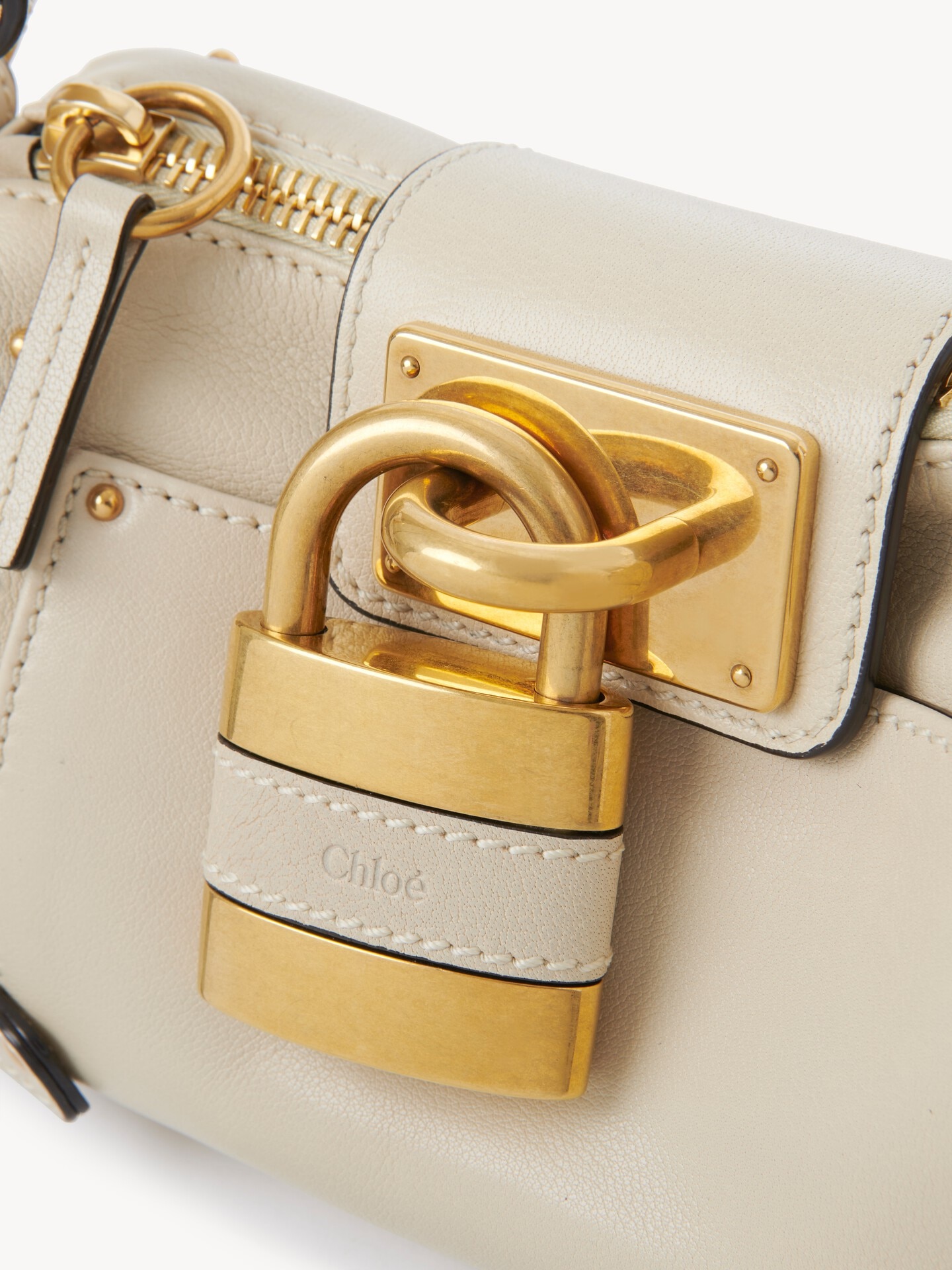 Bolso peque&ntilde;o de cadena Paddington de cuero granulado - 8