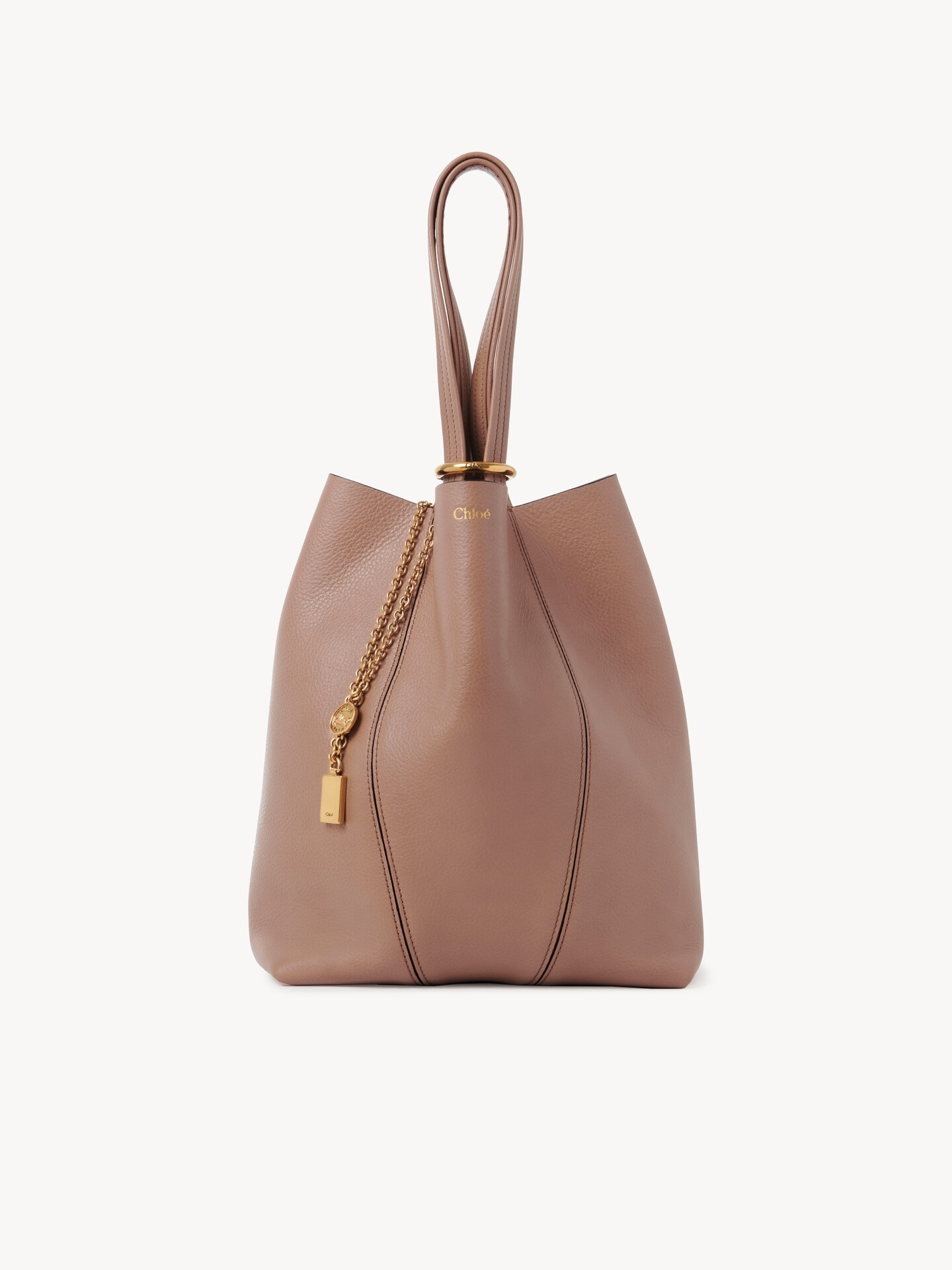 Sac cabas Chlo&eacute; Spin en cuir grain&eacute; - 2