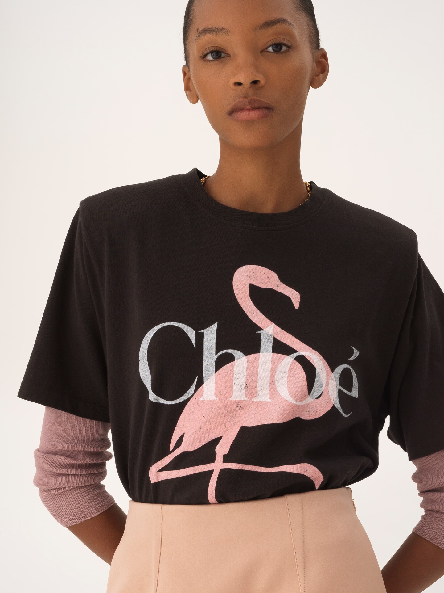 T-shirt large en jersey de coton &agrave; logo - 6