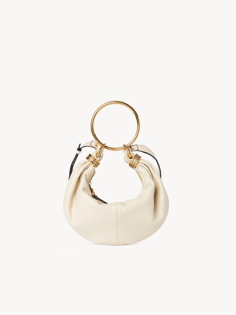 Small Bracelet hobo bag in grained leather