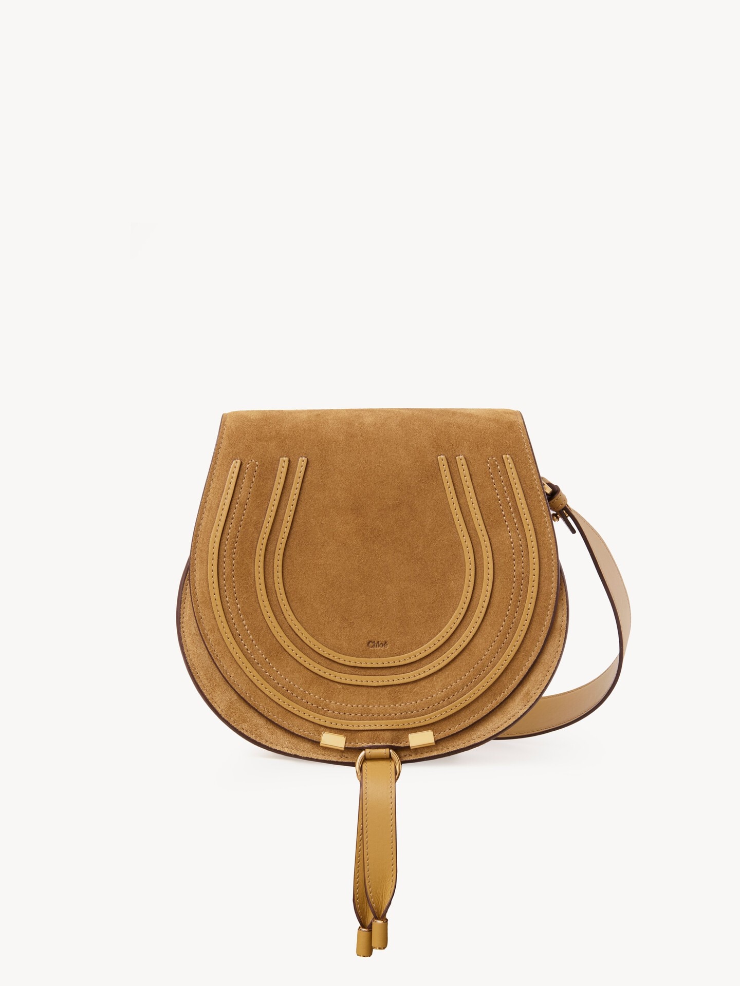 Marcie saddle bag in suede leather - 2