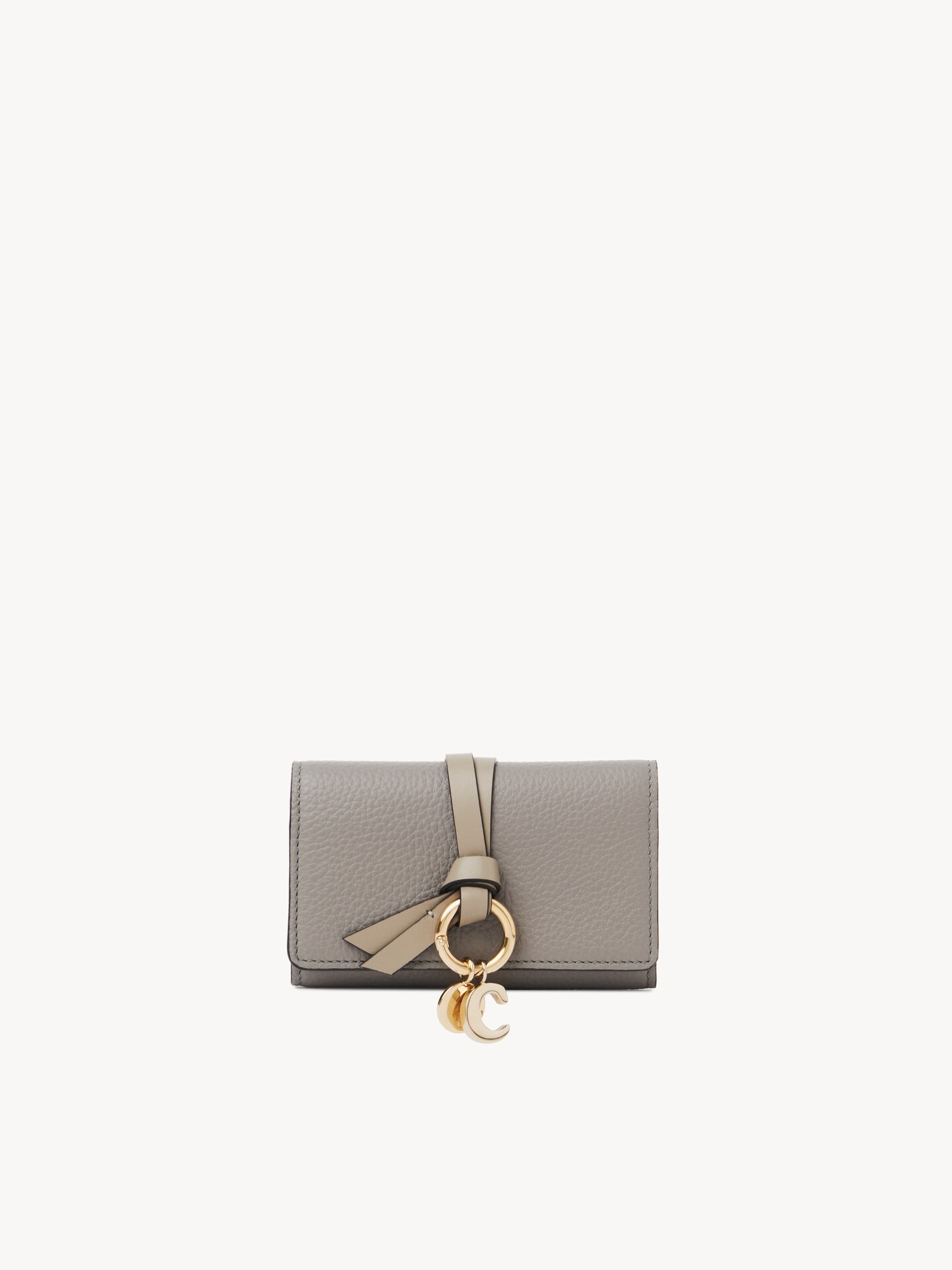 Alphabet key case in grained leather  - 1