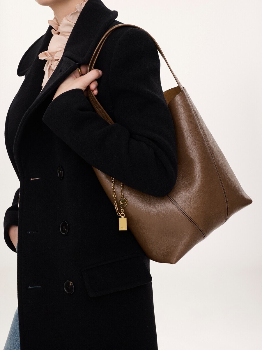 Sac cabas Chlo&eacute; Spin en cuir grain&eacute; - 4