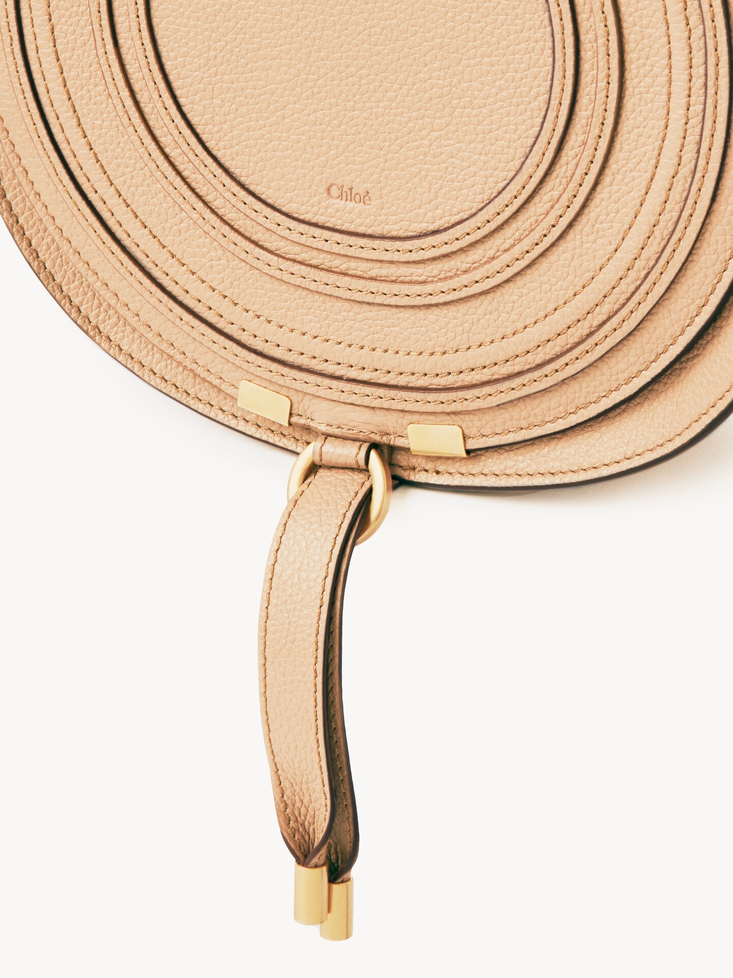 Marcie saddle bag in grained leather - 5.0