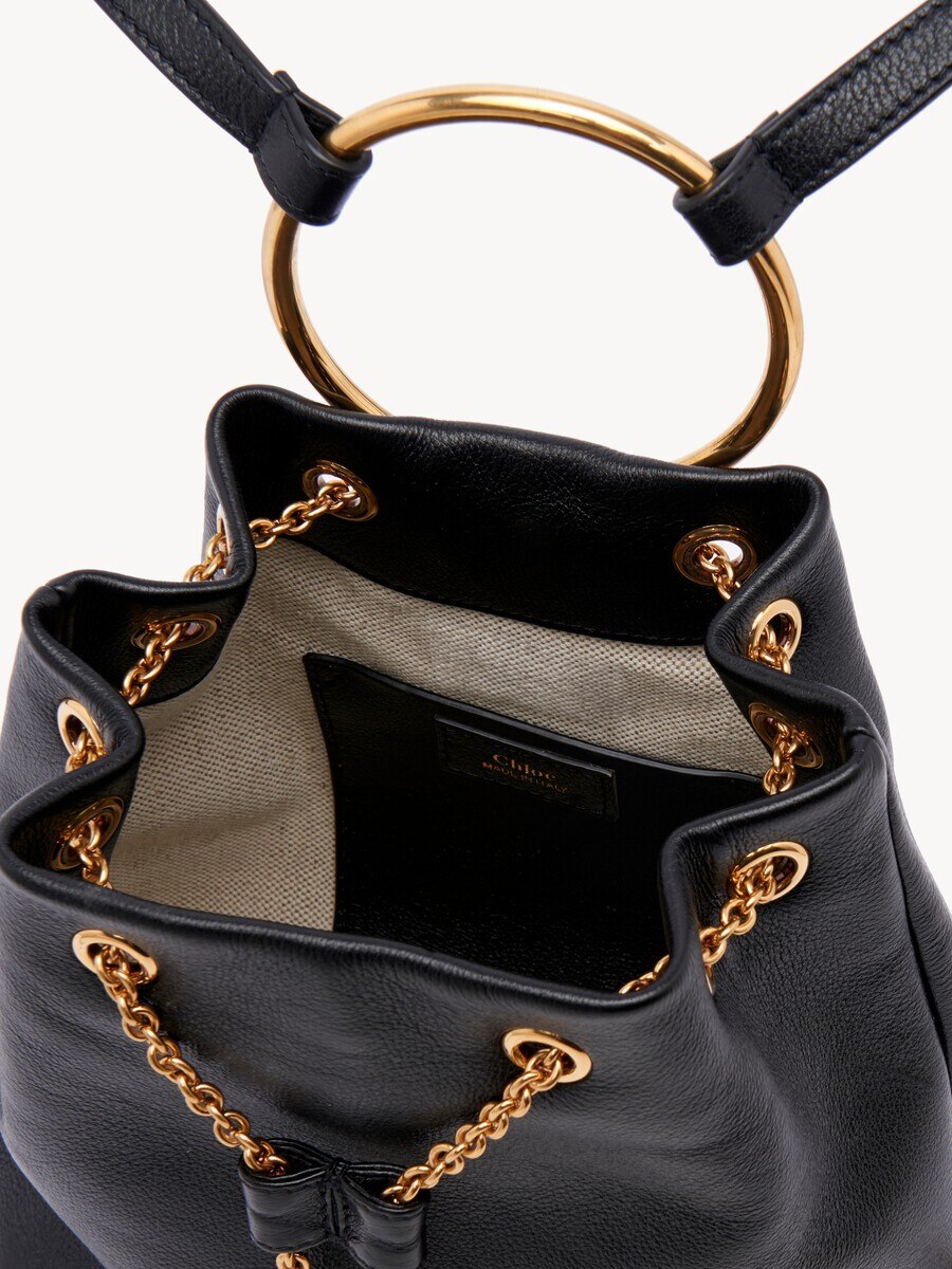 Small Bracelet backpack in grained leather - 6