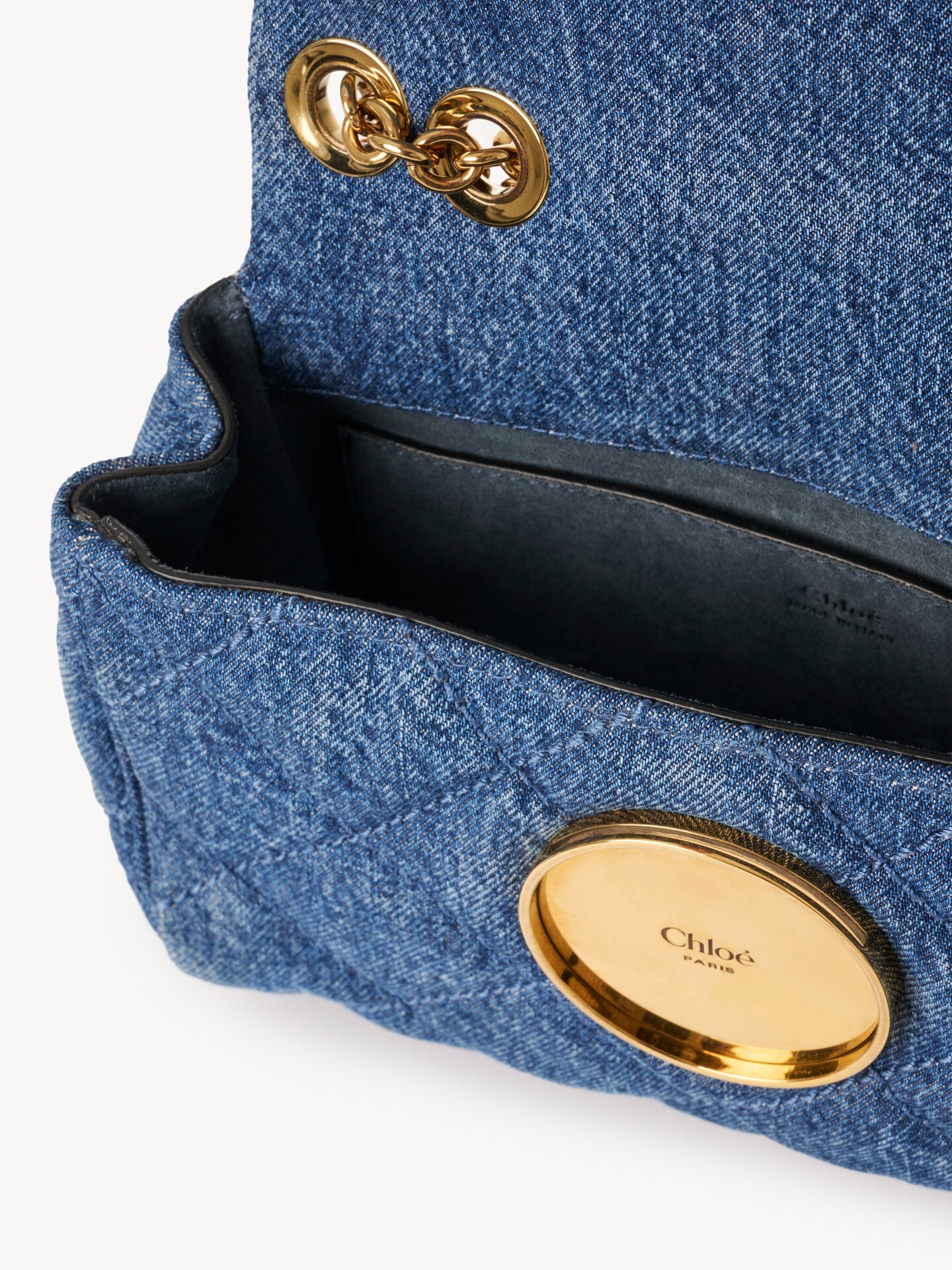 Small Chlo&eacute; Heritage shoulder bag in denim - 5.0