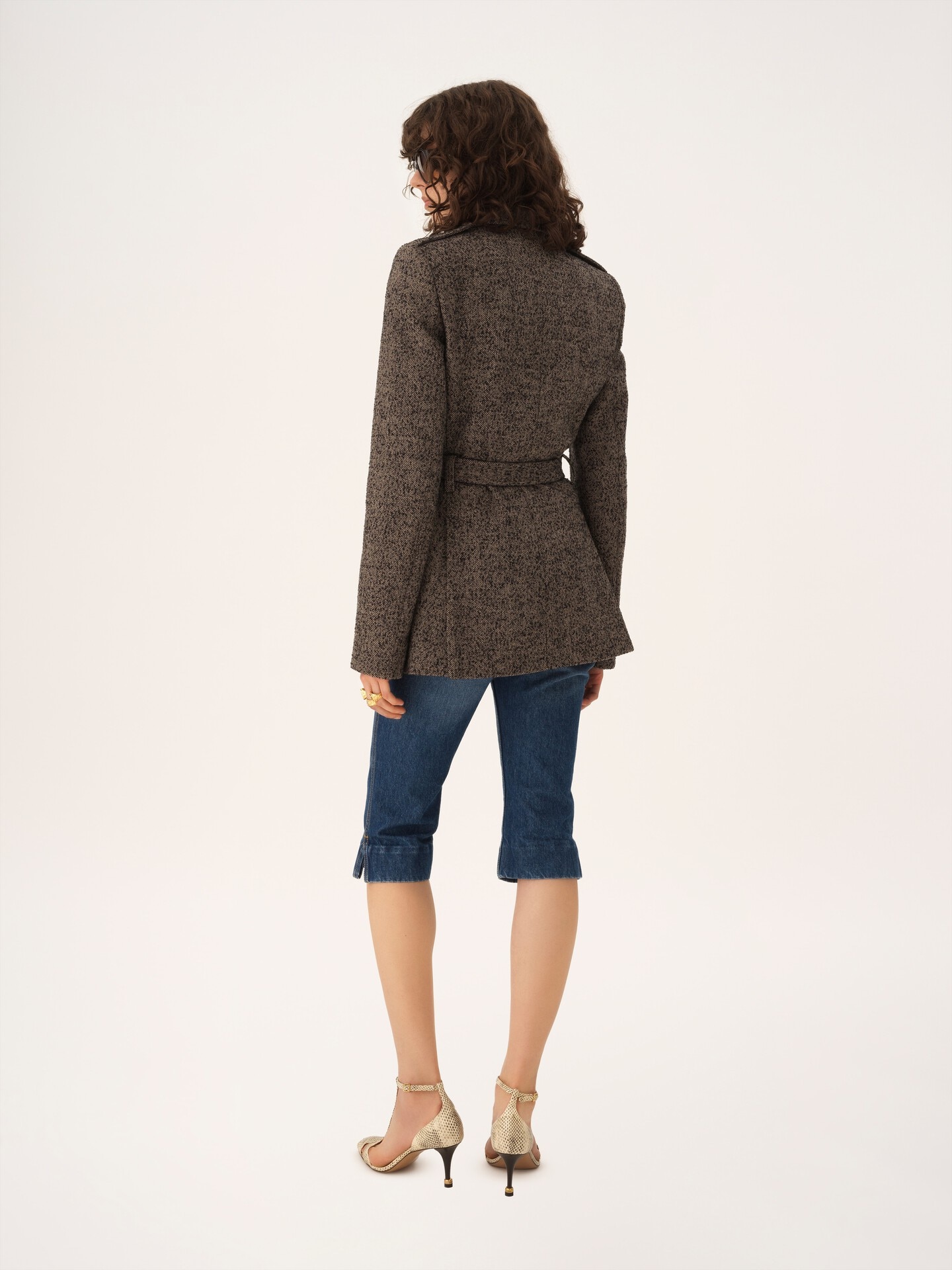 Veste utilitaire en laine &agrave; chevrons - 7