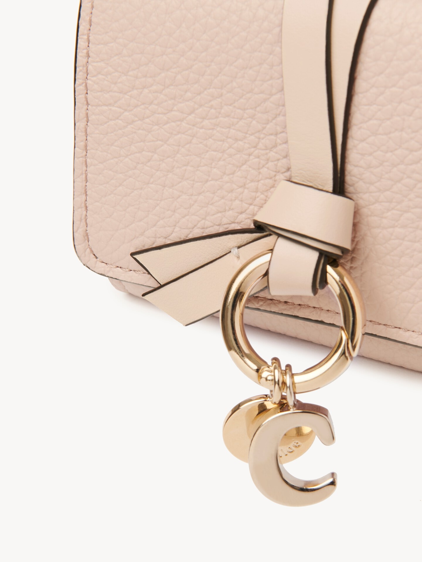Mini Alphabet tri-fold in grained leather - 5.0
