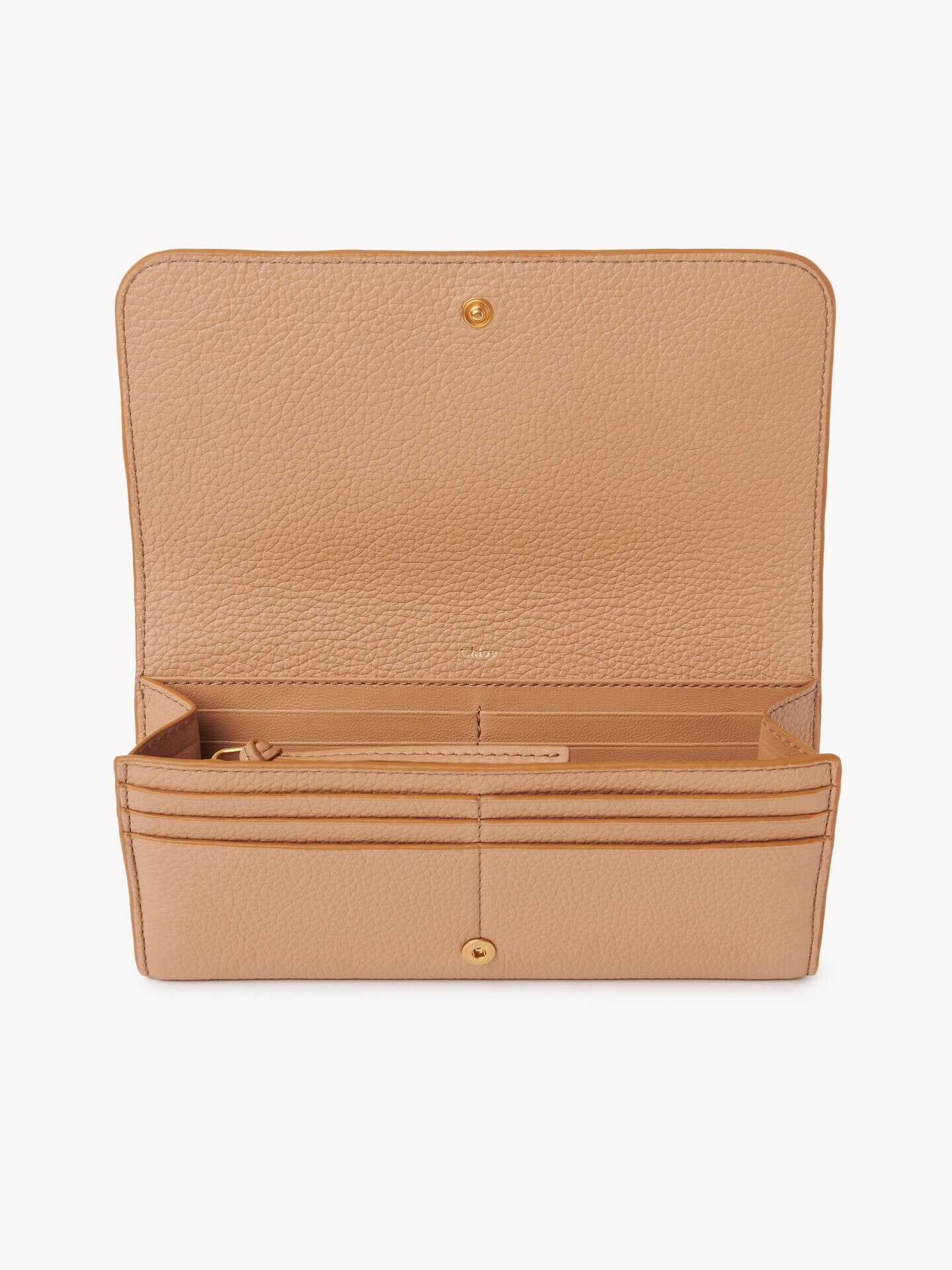 Marcie long wallet with flap in grained leather - 5