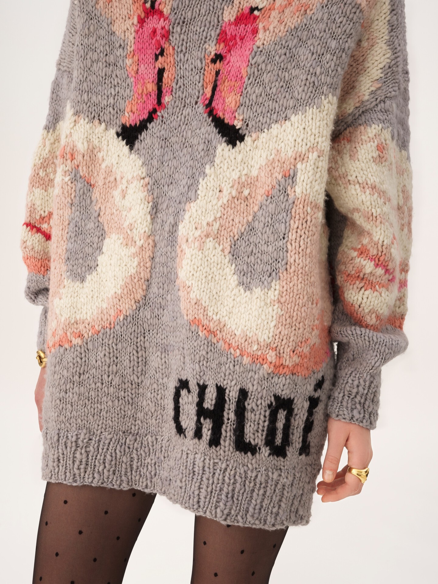 Oversized-Pullover aus Wollstrick mit Logo - 6