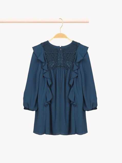 Vestido bordado de guipur para ni&ntilde;os