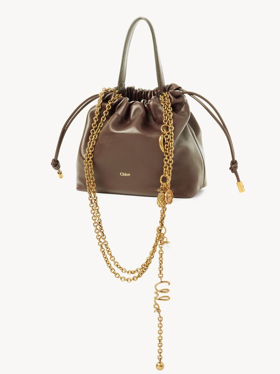Mini Chlo&eacute; Icons shoulder bag with chain in soft leather - 4